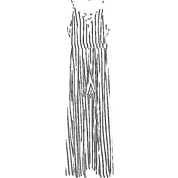 Impeccable Pig black & white Striped Maxi Romper Jumpsuit - Picture 1 of 17